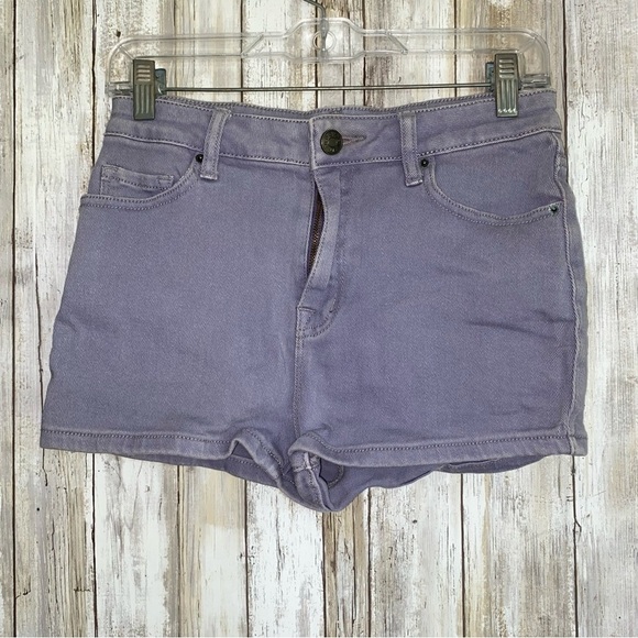 BDG Pants - BDG High Rise Erin 5 Pocket Purple Shortie Shorts